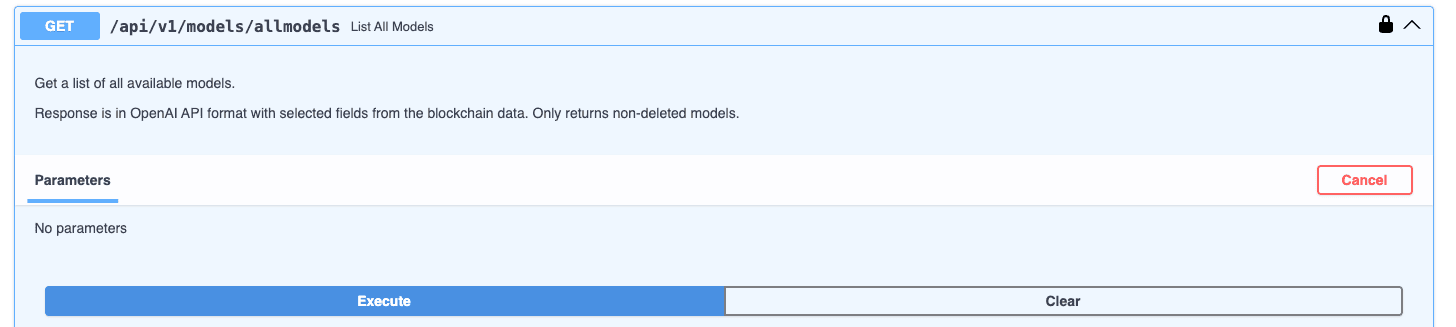 All Models endpoint