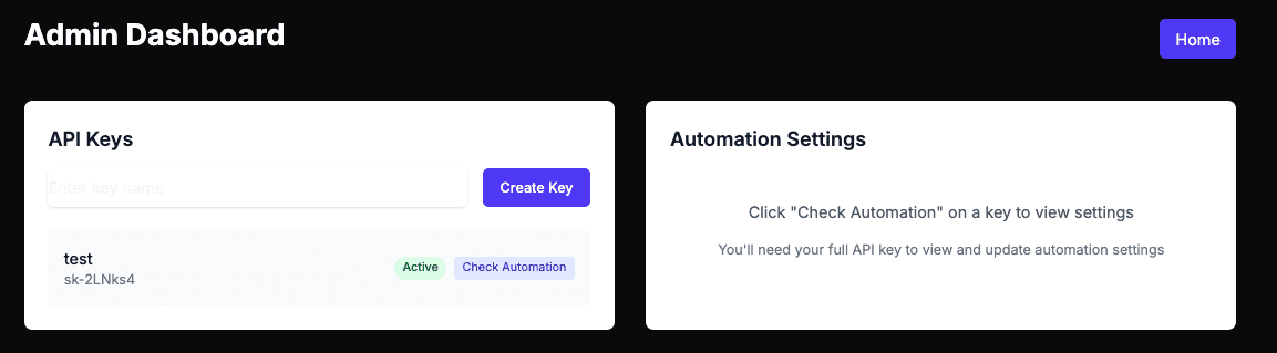 Admin Dashboard